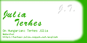 julia terhes business card