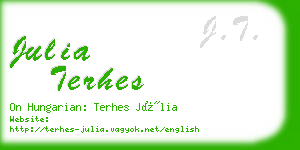 julia terhes business card